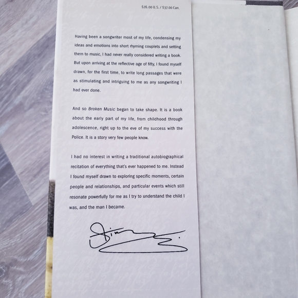 ~ Signed by Sting "Broken Music" 1st Edition! ~ - Picture 4 of 8